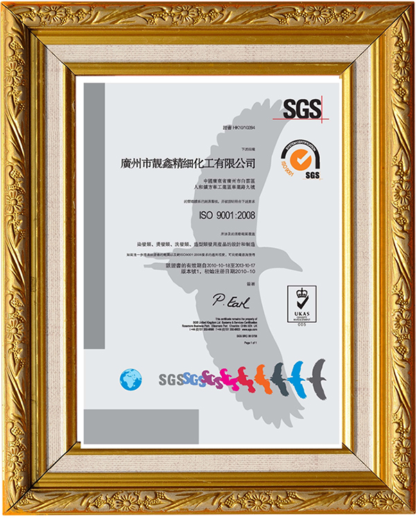  靓鑫ISO9001认证