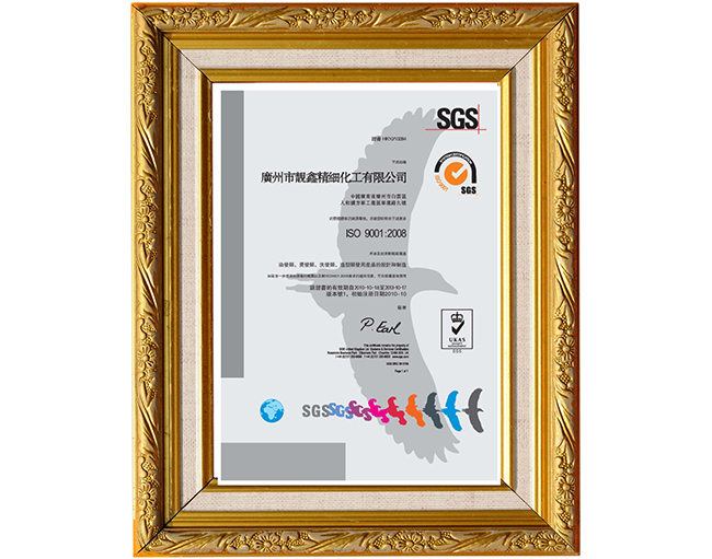 靓鑫ISO9001认证